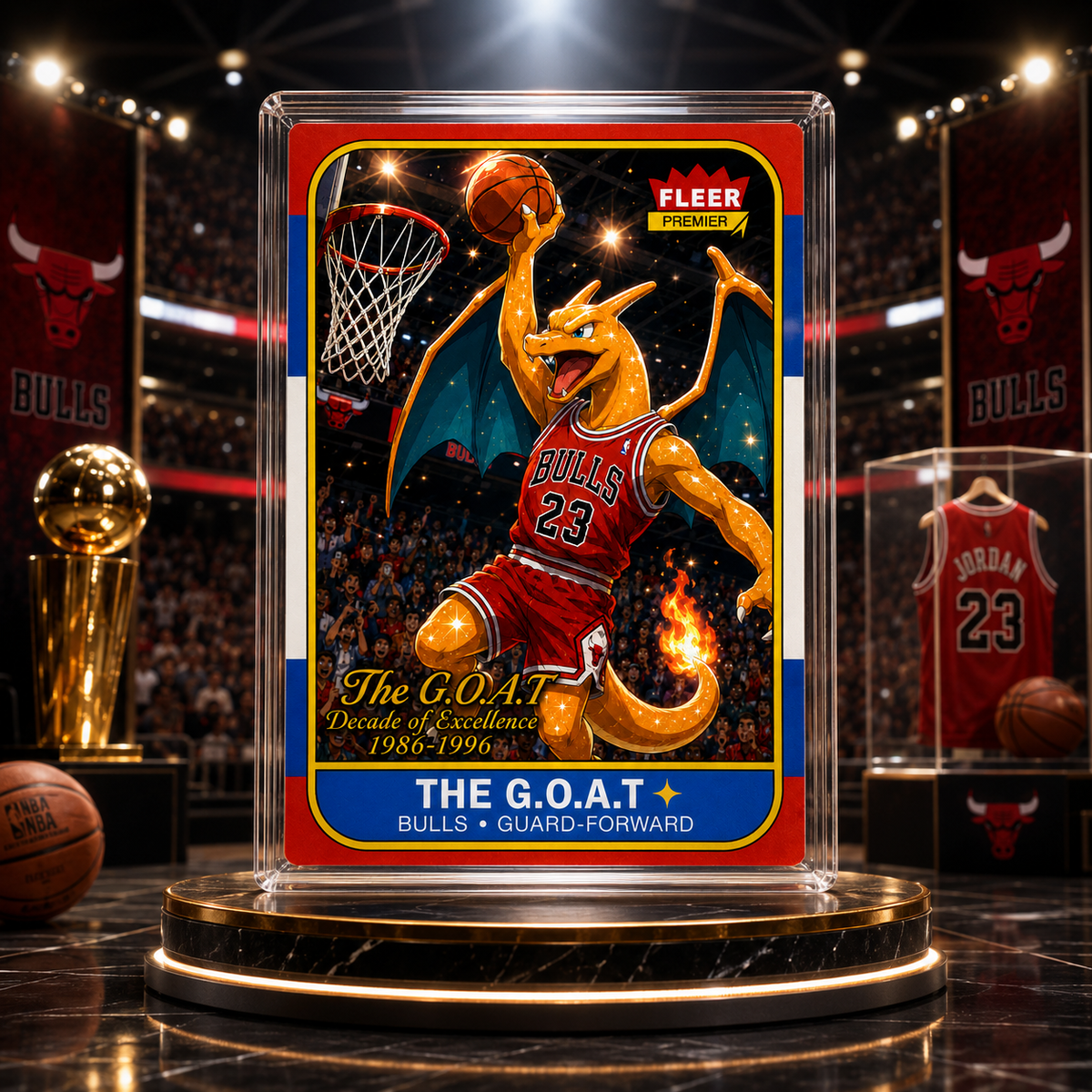 Legendary Fire Dragon #23 Basketball Custom Collectible Card