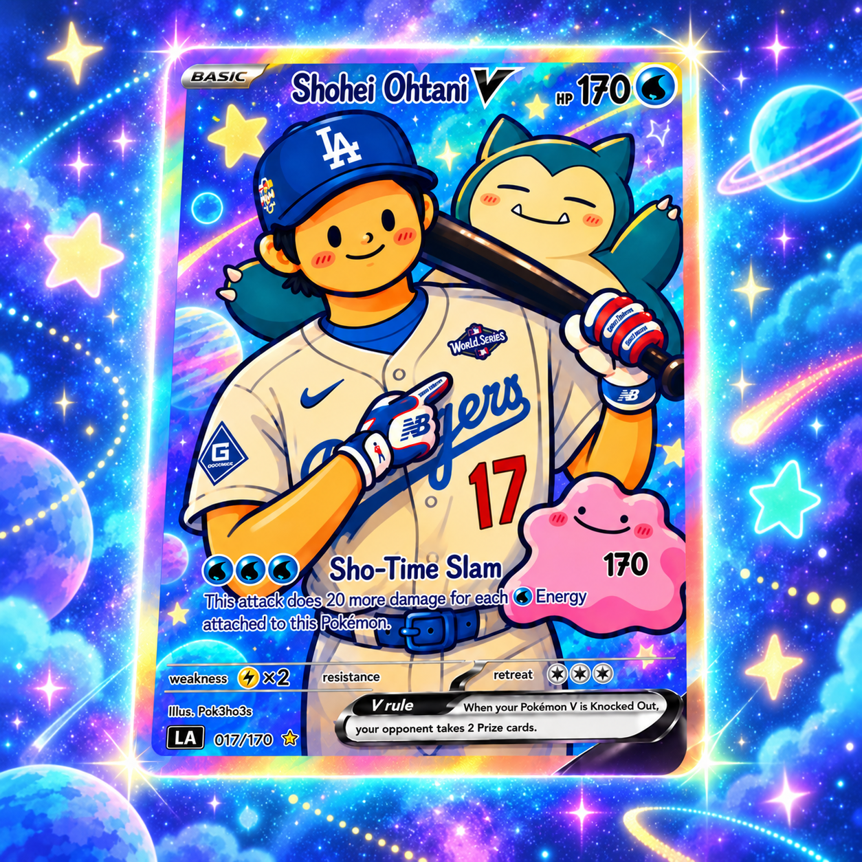 Sho-Time Inspired Baseball Collector Art Card – Cosmic Edition